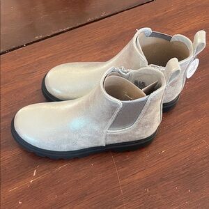 Kids Silver Ankle Boots